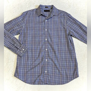 fairlane and sons dress shirt 46-45 Fairlane & Sons Blue Collared Long Sleeve